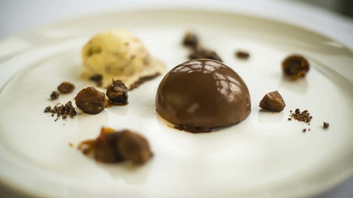 wild garlic Chestnut & Chocolate Mousse-min