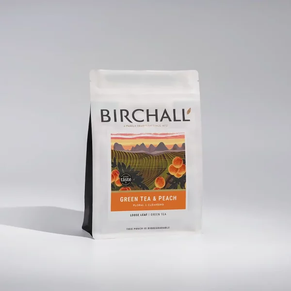 Birchall Green Tea & Peach Loose Leaf Tea