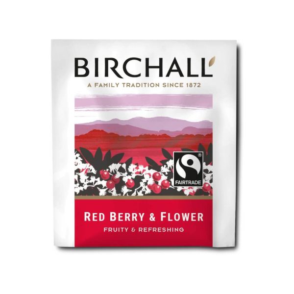 birchall red berry & flower tagged enveloped tea bags