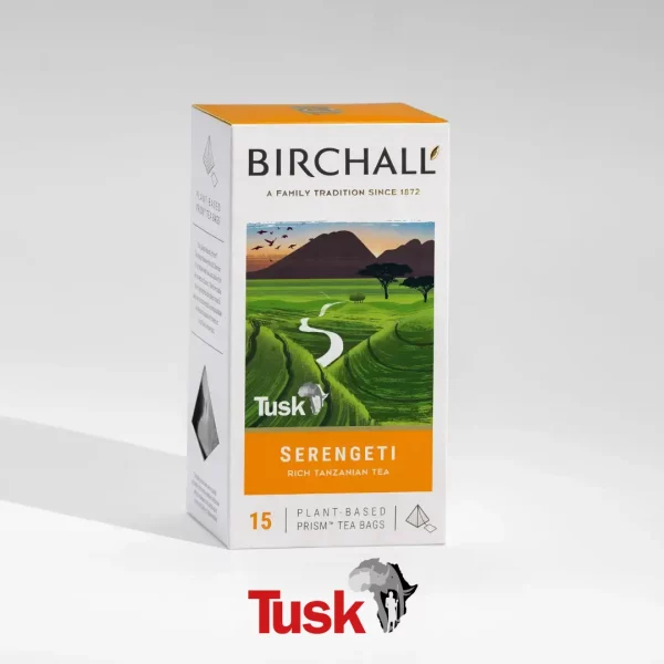 Birchall Serengeti Tea 15 Prism Tea Bags Tusk Partnership